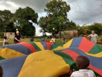 Bible Club parachute fun