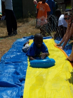 Introducing a slip & slide was very funny!