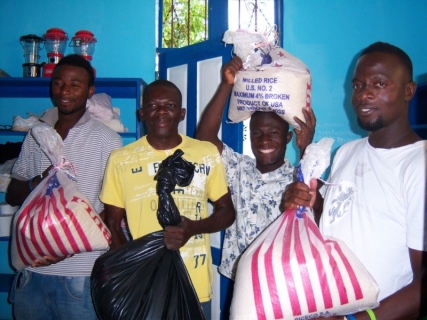 Our friends were so thankful to receive the rice