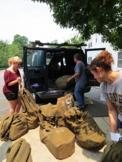Loading up the van for Haiti