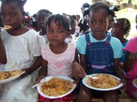 Each child received a meal at Bible Camp